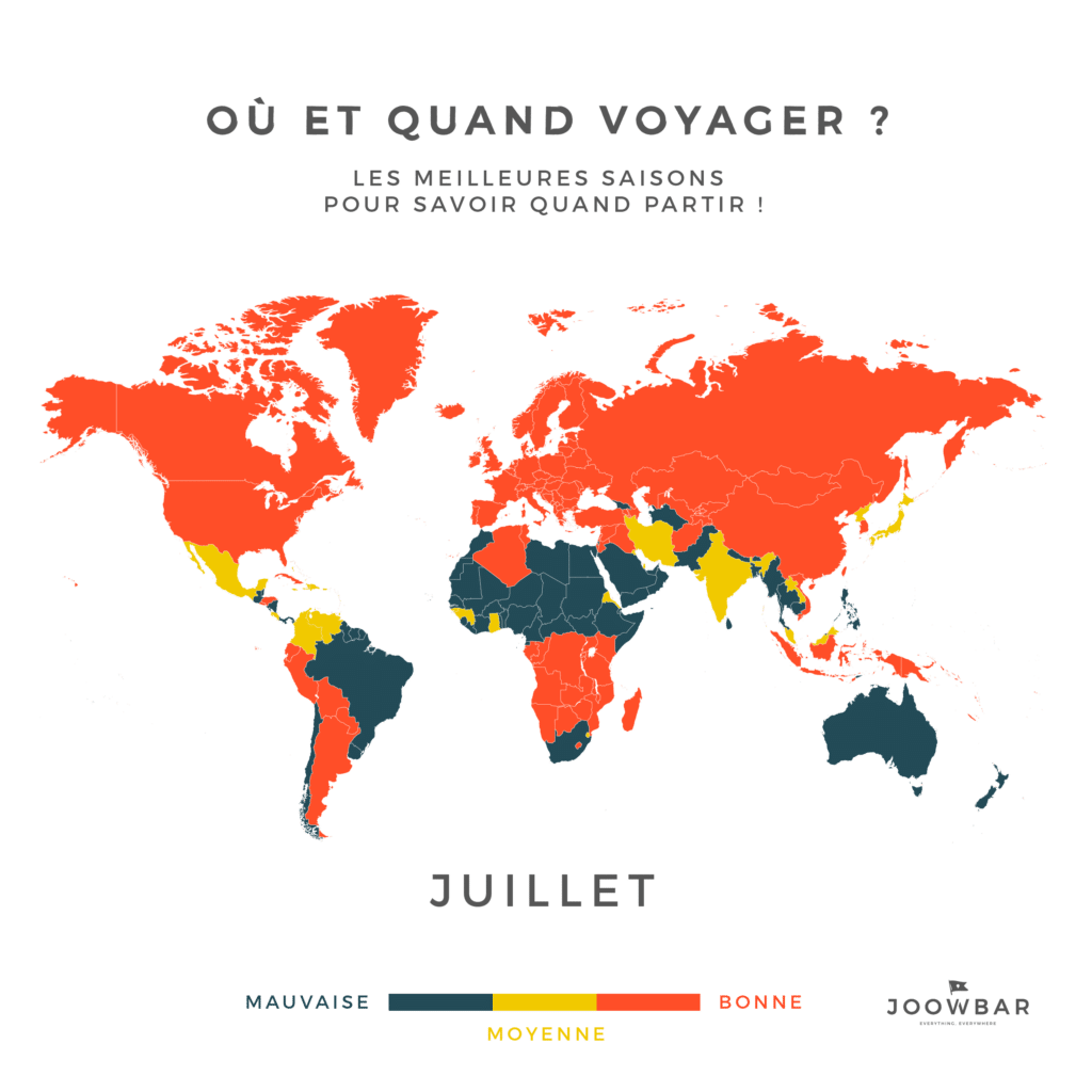 Où et quand partir Les saisons pour voyager JOOWBAR Blog Voyage & More