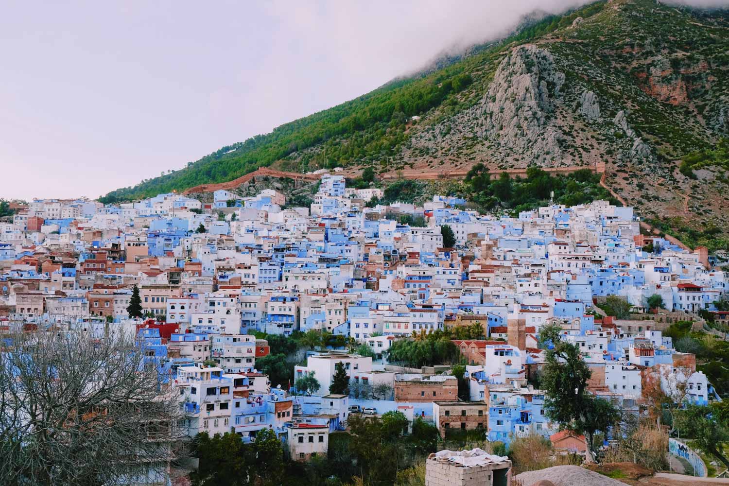 Vue sur Chefchaouen, la ville bleue - Maroc